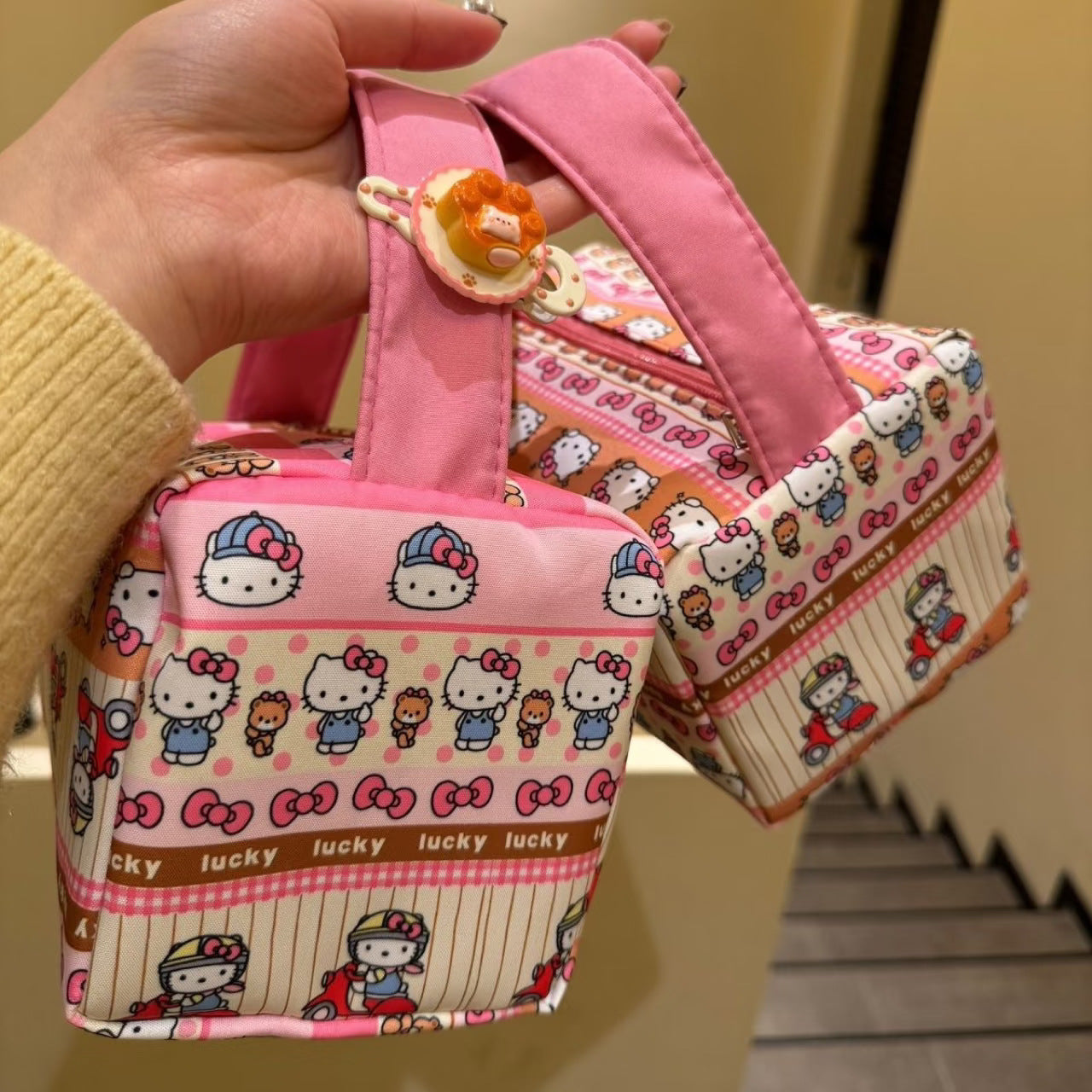 New Kitty Cosmetic Bag Wash Portable Liner Storage Coin Purse Cute Student Bag