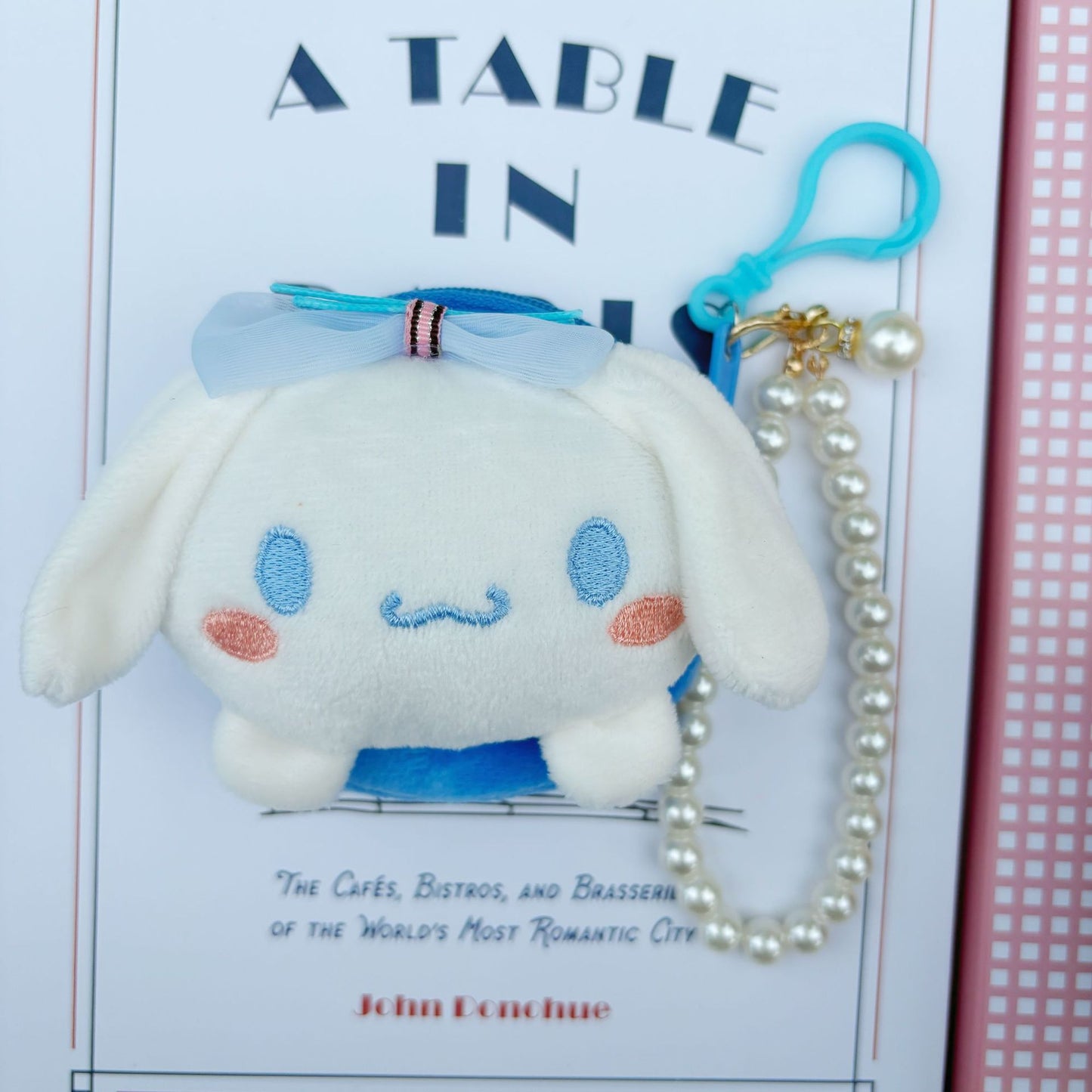 Cute Creative Coin Purse Cartoon Doll Ornaments Bead Necklace Lanyard Small Wallet Coin Bag Storage