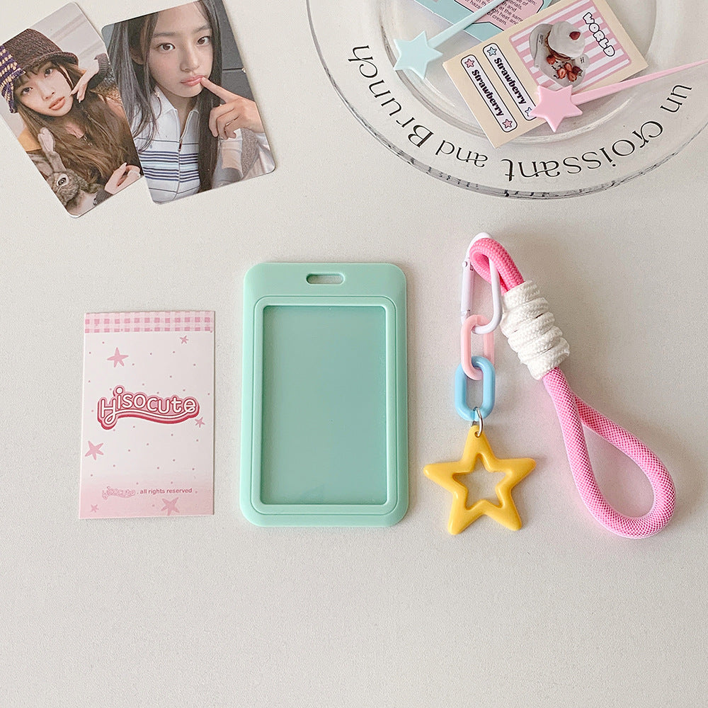 Sweet Star Pendant Card Holder Design Suitable for Card Daily Storage Fresh Girl Style Portable Card Holder