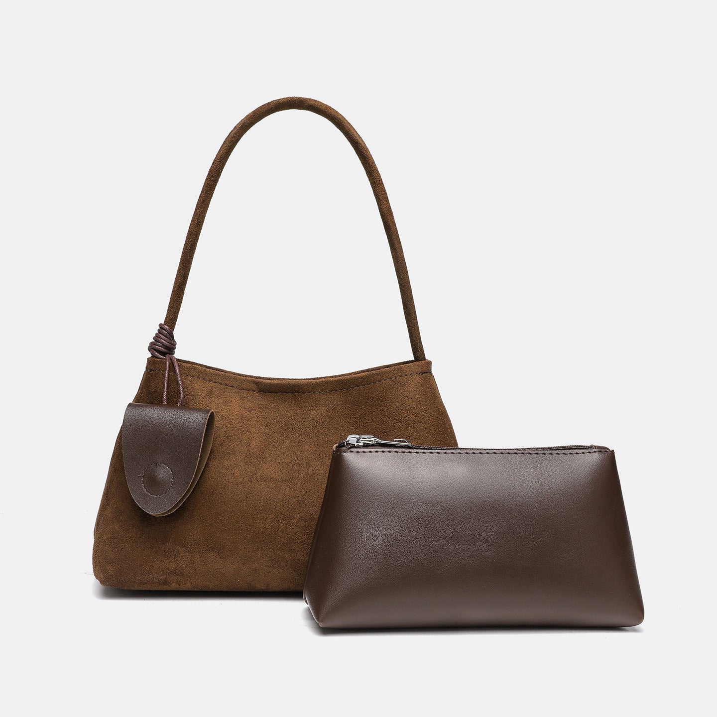 New Bags Women's Autumn and Winter Suede Surface New French Portable Underarm Baguette Bag High-Grade Mother and Child Bag