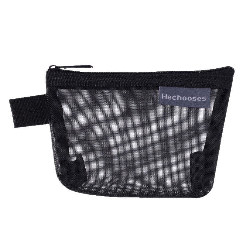 Transparent Mesh Storage Pouches for Cosmetics, Keys, Cards, and Travel Essentials - Modern Minimalist Design