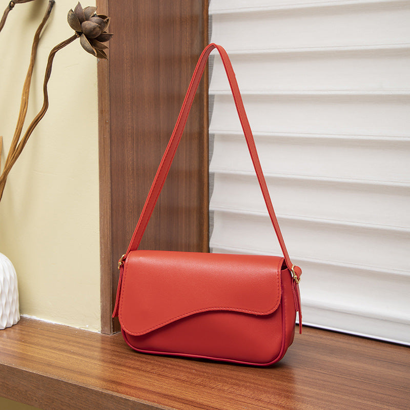 2025 New Fashion Magnetic Flap Crossbody Bag for Work and Daily Use, Minimalist Square Design with Hidden Zip Pocket