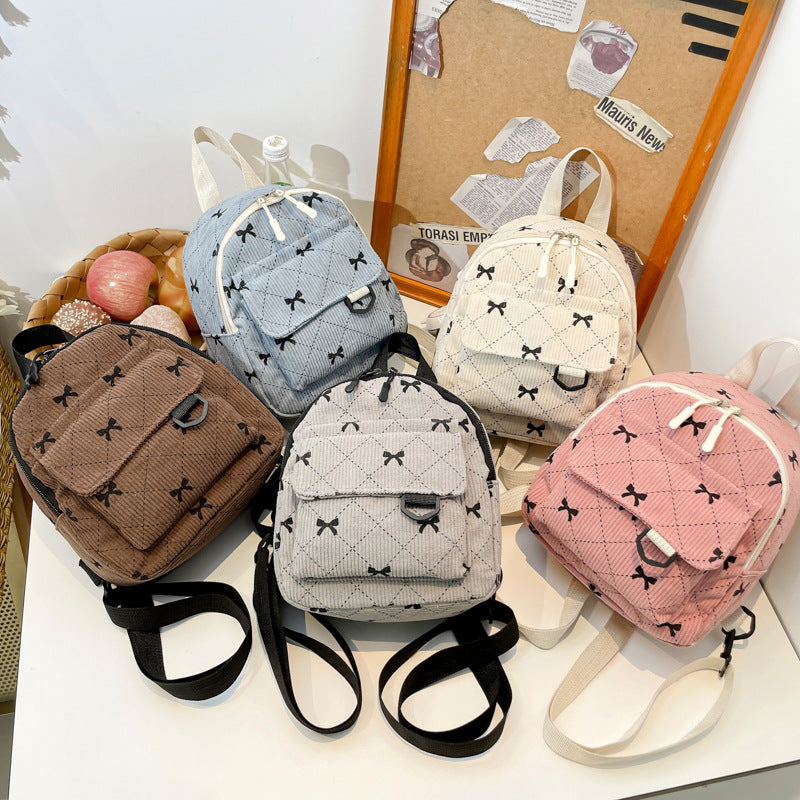 Backpack Sweet Bow New Korean Style Girl Large Capacity Leisure Mini Backpack