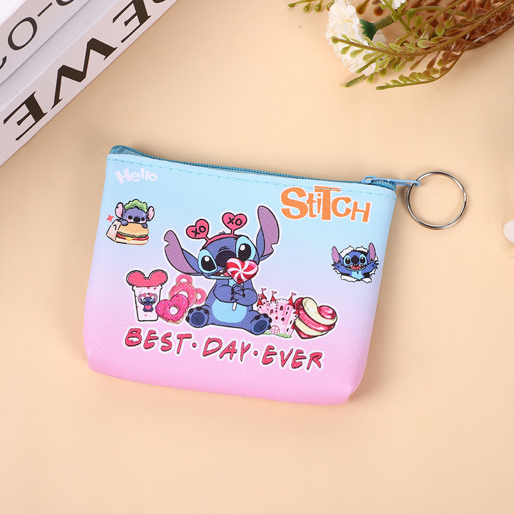 Korean Style Schoolbag Children's Creative New Cartoon Card Stitch Coin Purse Small Storage