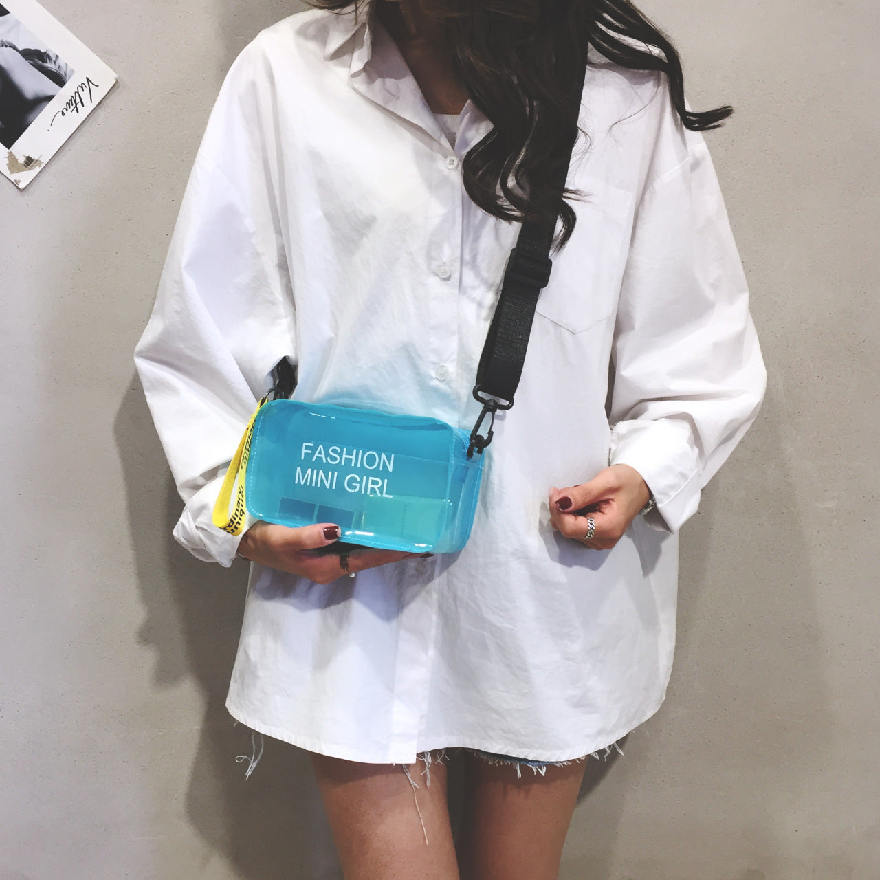 Transparent Fashion Mini Crossbody Bag with Adjustable Shoulder Strap Everyday Joker Trendy Item