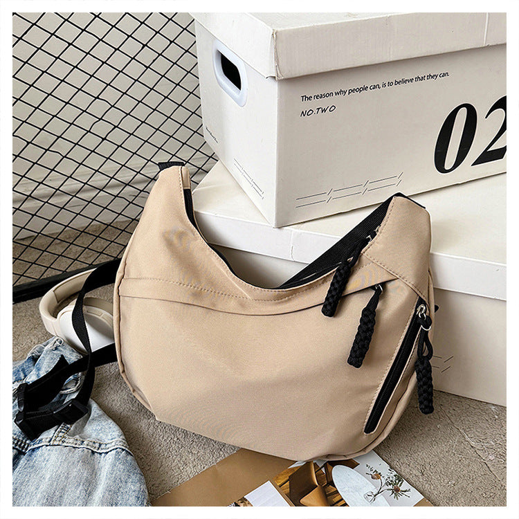 Simple Fashion Crossbody Dumpling Bag Women's Lightweight and Large Capacity Student Shoulder All-Matching Gym Bag