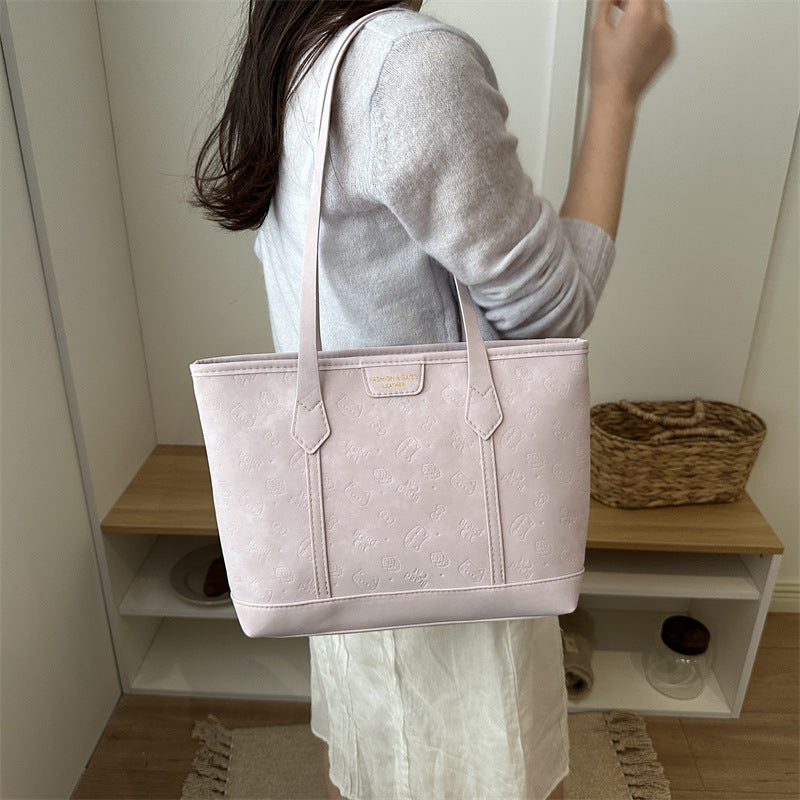 Summer Large Capacity Shoulder Bag Bag Women's New Western Style College Student Class Portable Tote Bag