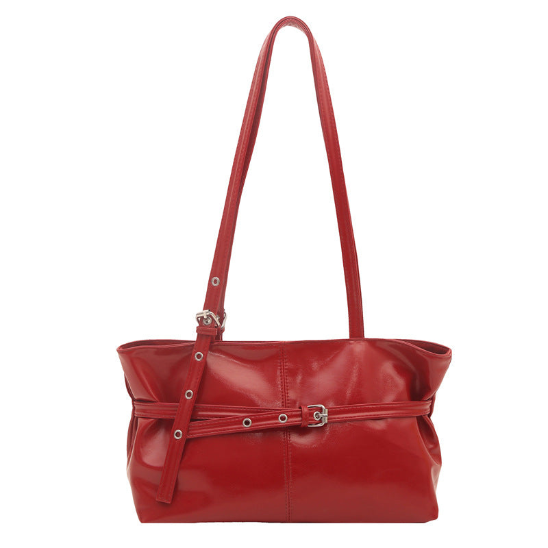 Retro Exquisite Tote Bag Large Capacity Commuter Shoulder Bag Everyday Joker Street Fashion