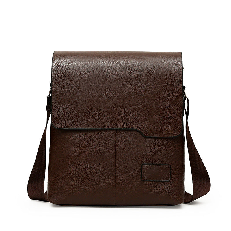 Stylish PU Men's Crossbody Bag with Vintage Design and Durable Construction for Casual Travel