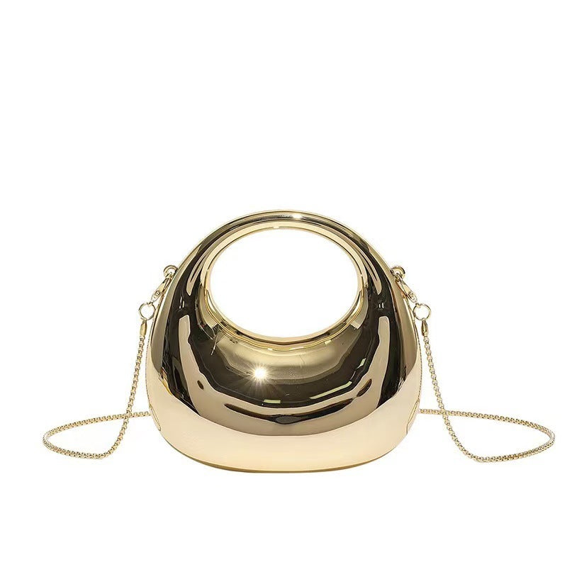 Stylish Acrylic Clutch Bag with Chain Strap for Evening Events and Daily Use