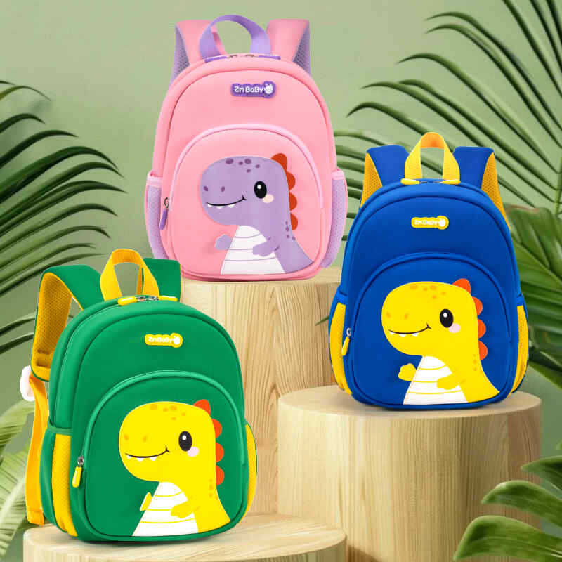 Cute Dinosaur Kids Backpack for Preschoolers, Lightweight and Breathable with Fun Cartoon Design