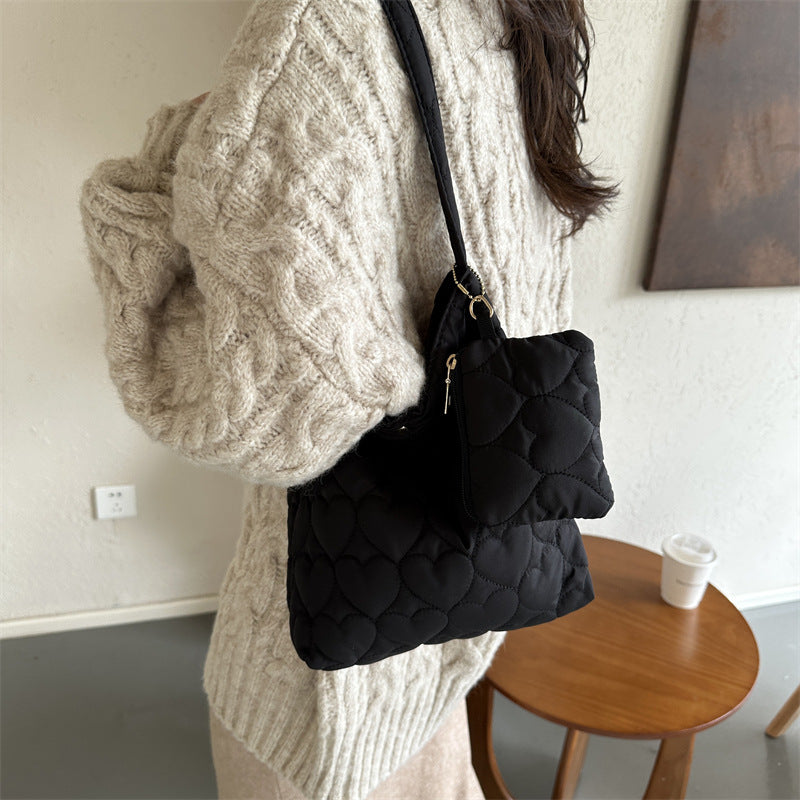 Tote Bag Women's New Fashion Retro Large Capacity Handbag Simple Casual Student Shoulder Bag
