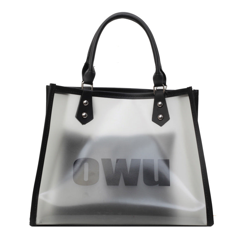 Transparent Jelly Bag Women's Large Capacity New Summer Shoulder Bag Texture Commuter Tote