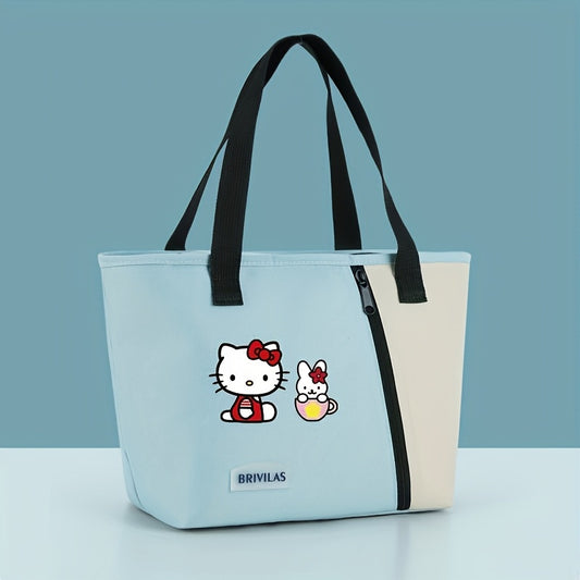 Cute Hello Kitty Printed Insulated Tote Bag for Lunch Storage and Daily Use - Stylish and Practical Design