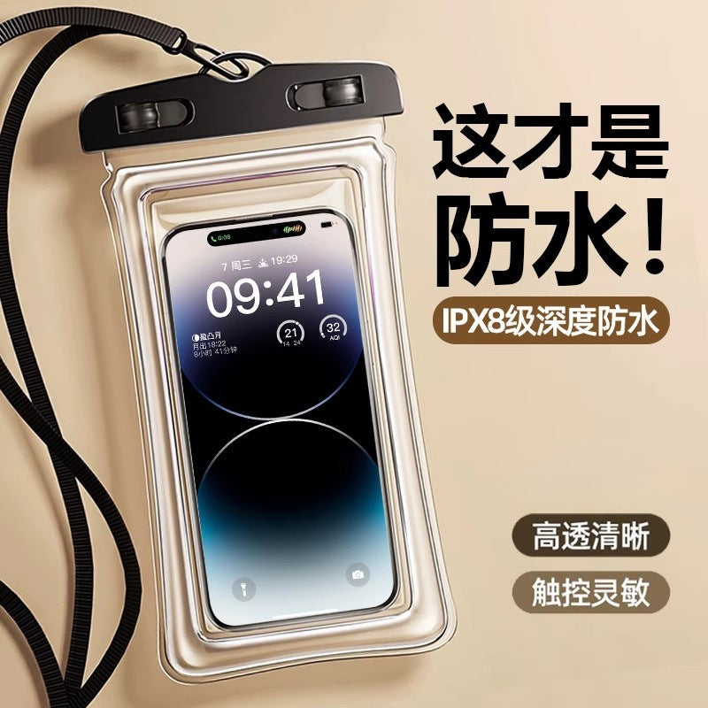 High-Transparency Waterproof Phone Case with Touch Screen Function for Swimming, Diving, and Outdoor Activities