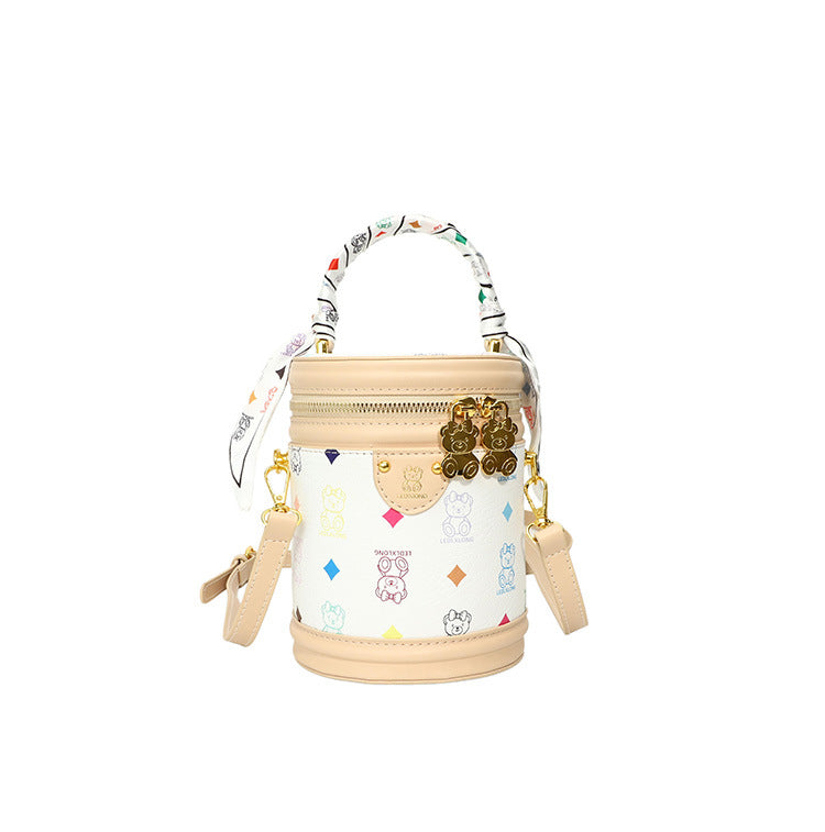 Retro Presbyopic Bucket Bags Women's New High-Grade Fashion Messenger Bag Light Luxury Temperament Shoulder Bag