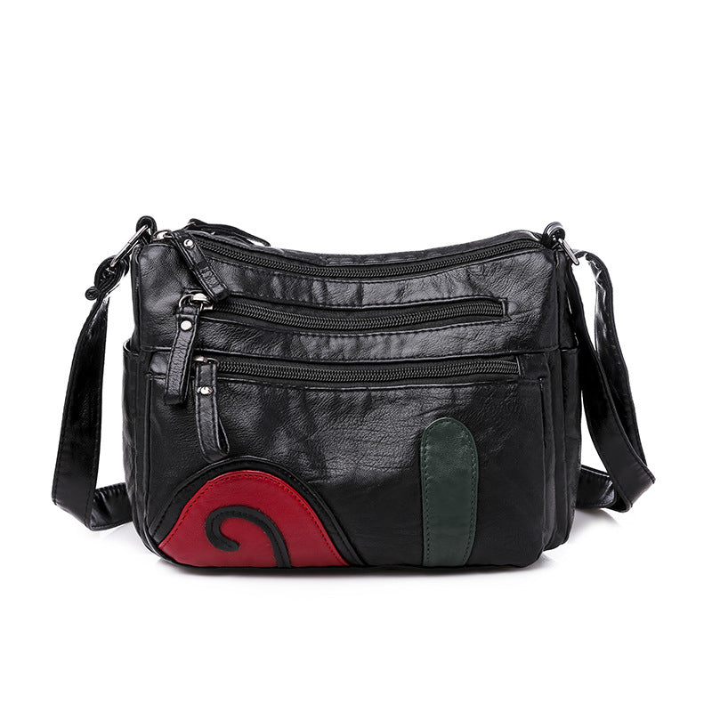 New Women's Soft PU Crossbody Bag with Multiple Pockets and Zipper Closure, Perfect for Daily Use