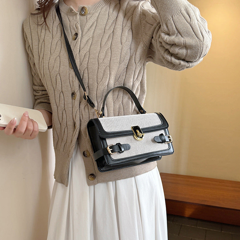 This Year's Popular New Trendy Contrast Color Western Style Ins Portable Shoulder Crossbody Ladies Square Pouch