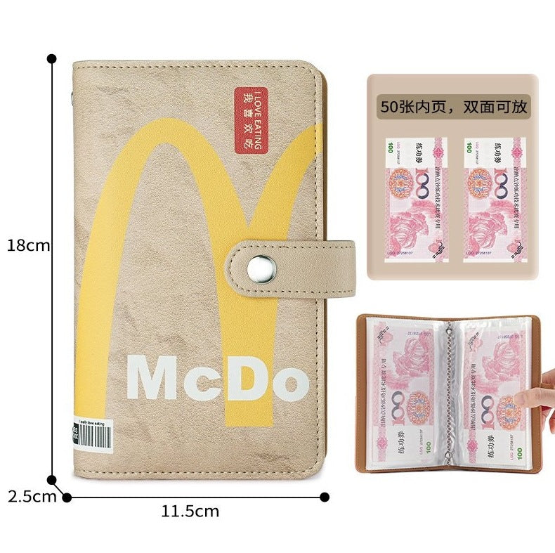 New [M Notes] Large-Capacity Saving Book Note Holder Commemorative Banknote Storage Book Financial Bag Ticket Holder