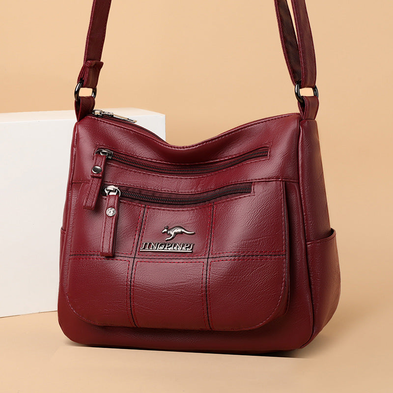 Bag Women's Messenger Bag New Multi-Layer Mother Bag Large Capacity Shoulder Bag