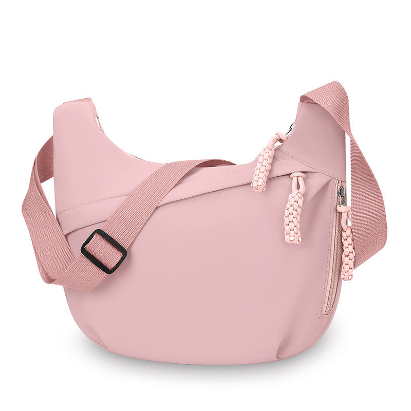 New Nylon Casual Crossbody Bag Unisex Waterproof Shoulder Bag Zipper Design Adjustable Shoulder Strap