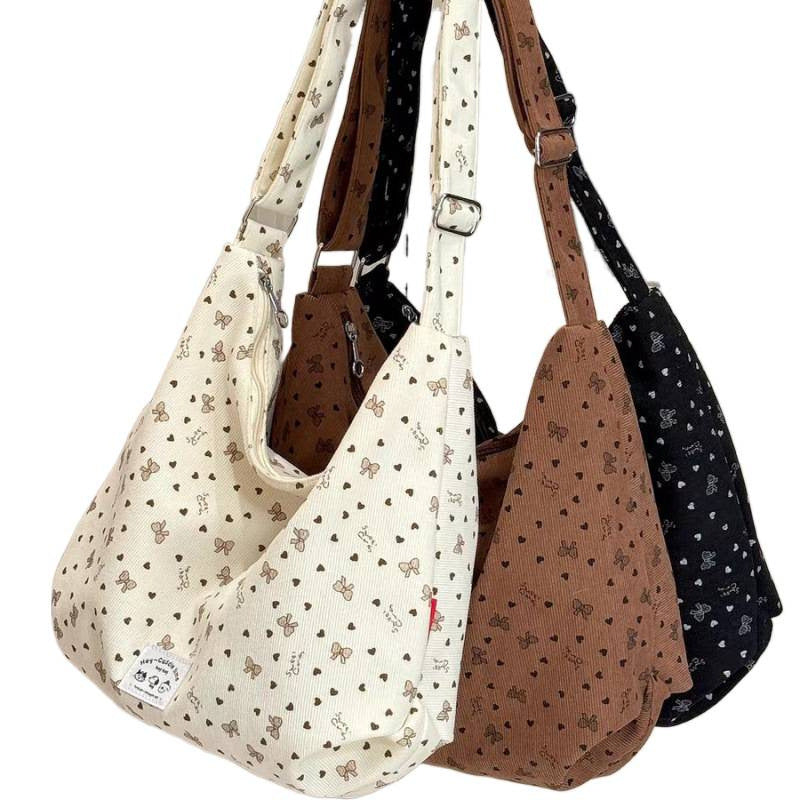 Women's Shoulder Bag New Korean Style Large Capacity Totes Polka Dot Pattern Cute Commute Leisure All-Match Shoulder Bag