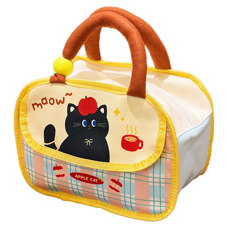 Cute Cartoon Lunch Bag with Insulated Design for Keeping Food Warm and Cold, Perfect for Work, School, and Picnics