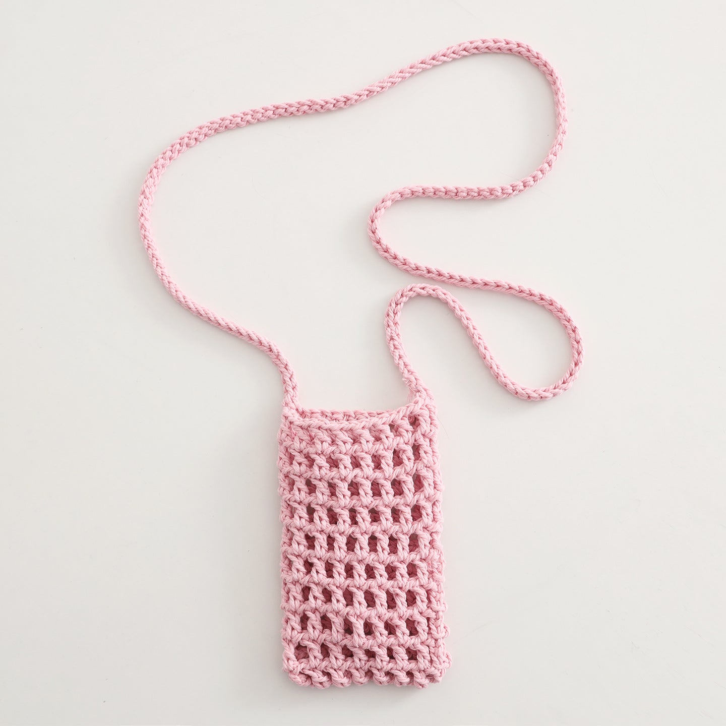 Handmade Crochet Crossbody Phone Bag with Hollow Design for Casual Everyday Use