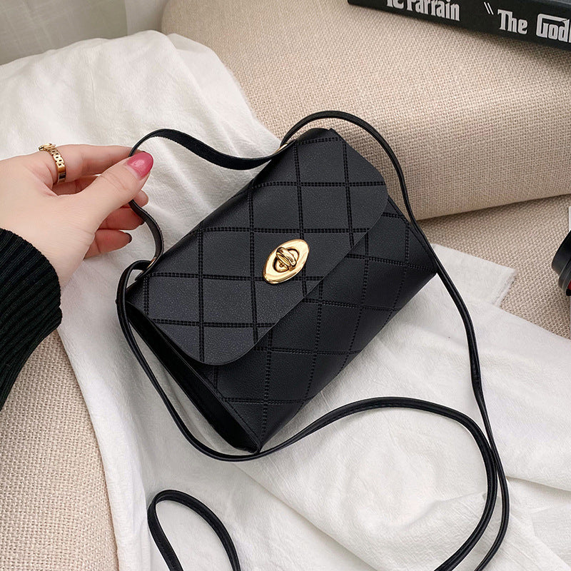 Chic Quilted Mini Crossbody Bag with Gold Clasp for Everyday Fashion