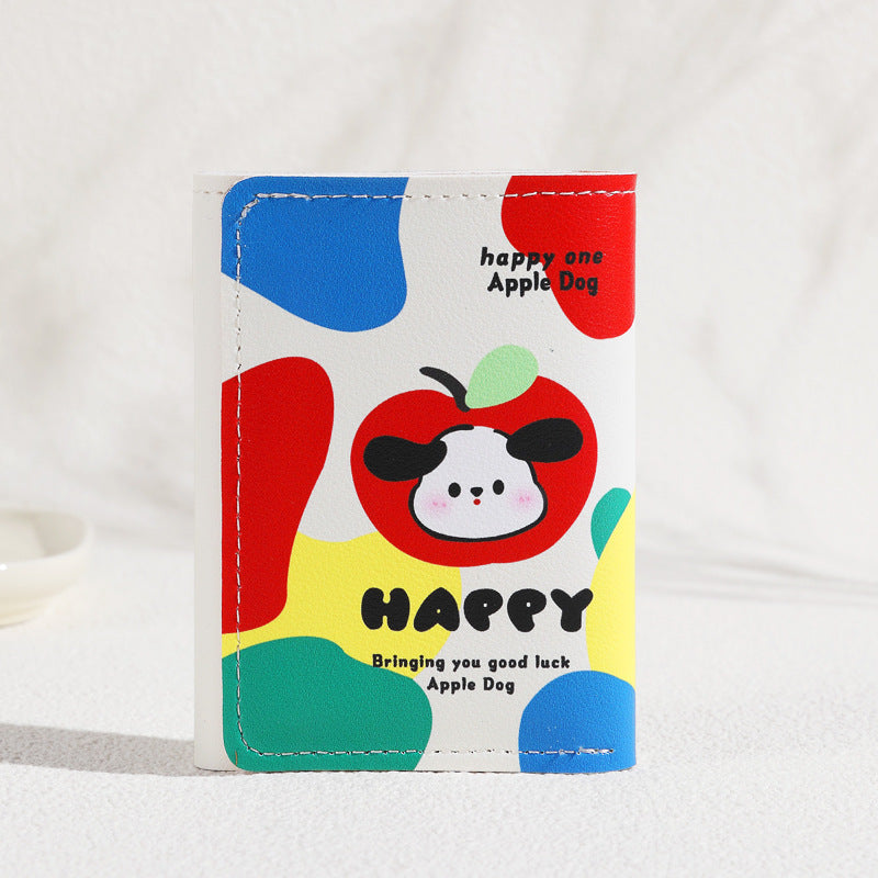 New Portable Wallet Small Large Capacity Three Fold Female Cute Cartoon Mini Purse Student Short Wallet Niche