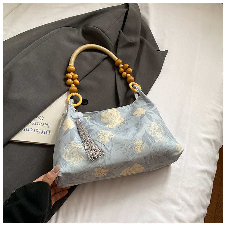 New Chinese Style Large Capacity Women's New Summer Large Capacity Western Style Commuter Portable Shoulder Underarm Bag