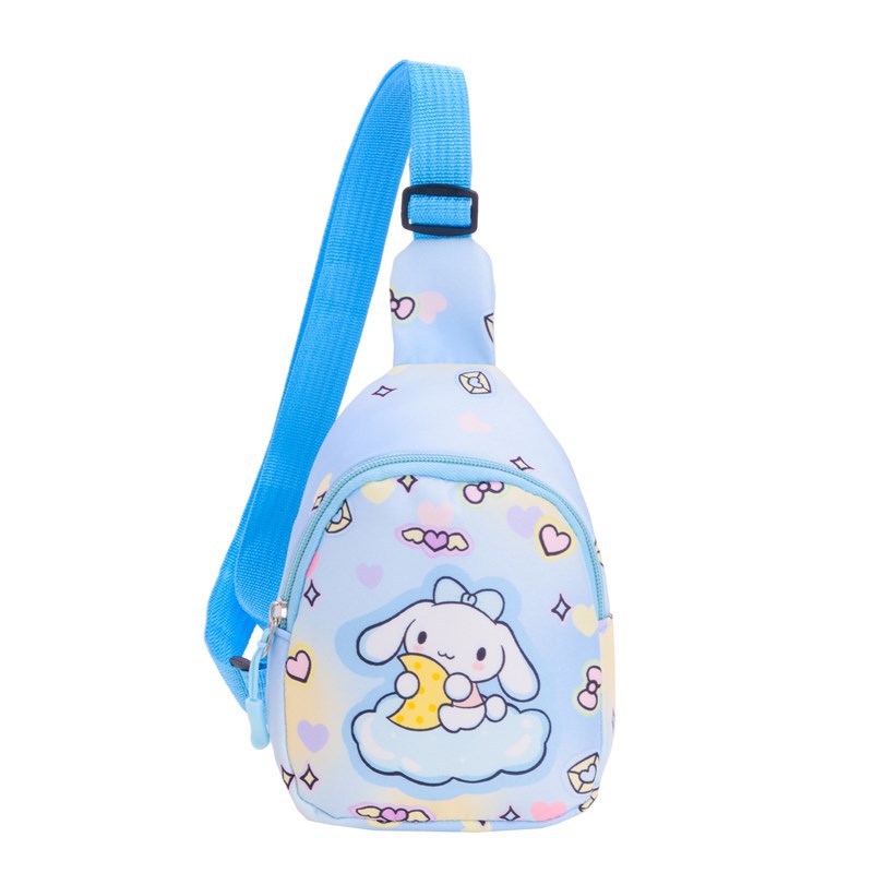 New Clow M Melody Children's Chest Pack Girl Cartoon Cute Change Casual All-Match Messenger Bag