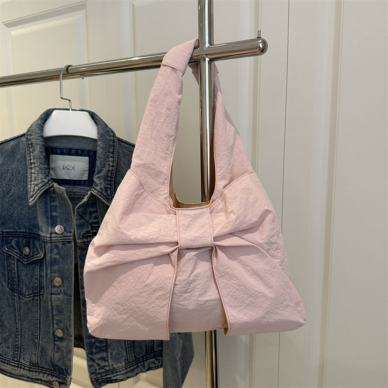 Vest Bag Women's Summer Korean Style Retro Plaid Large Capacity Light Shopping Versatile Canvas Bag Student