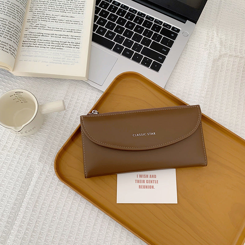 Elegant Long Wallet for Women with High Capacity, PU Leather Design, Anti-Theft & Lightweight, Perfect for Daily Use