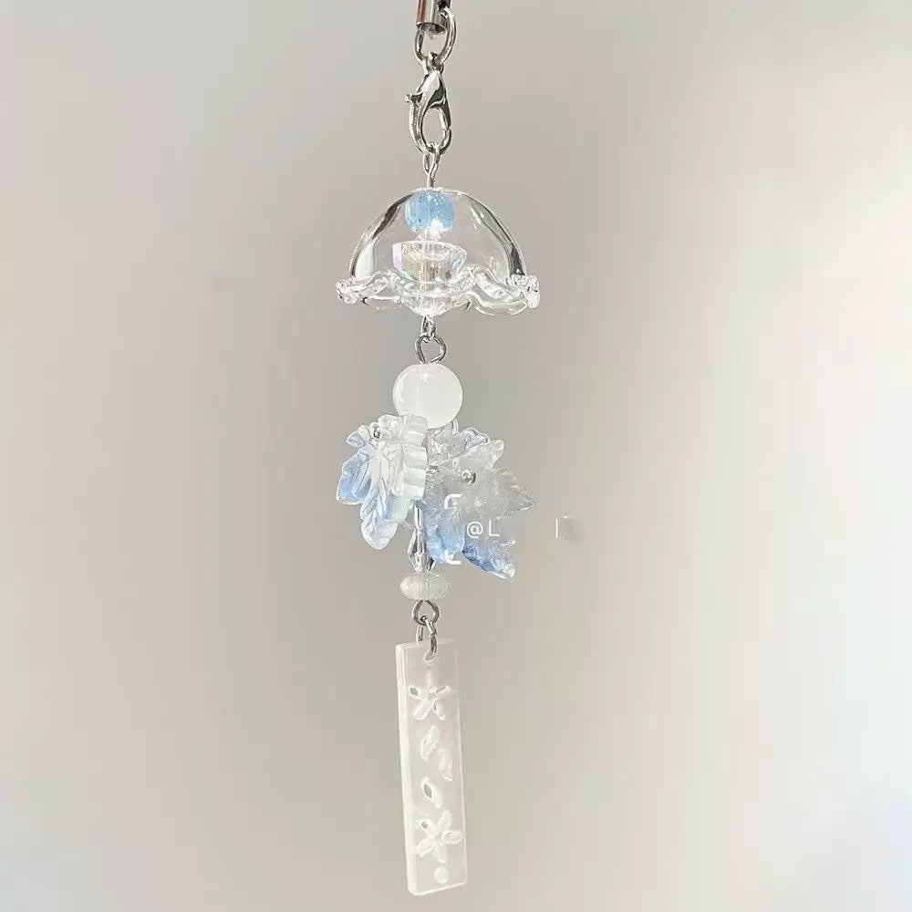 Jasmine maple leaf ginkgo wind chimes pendant phone case charm bag camera keychain lanyard