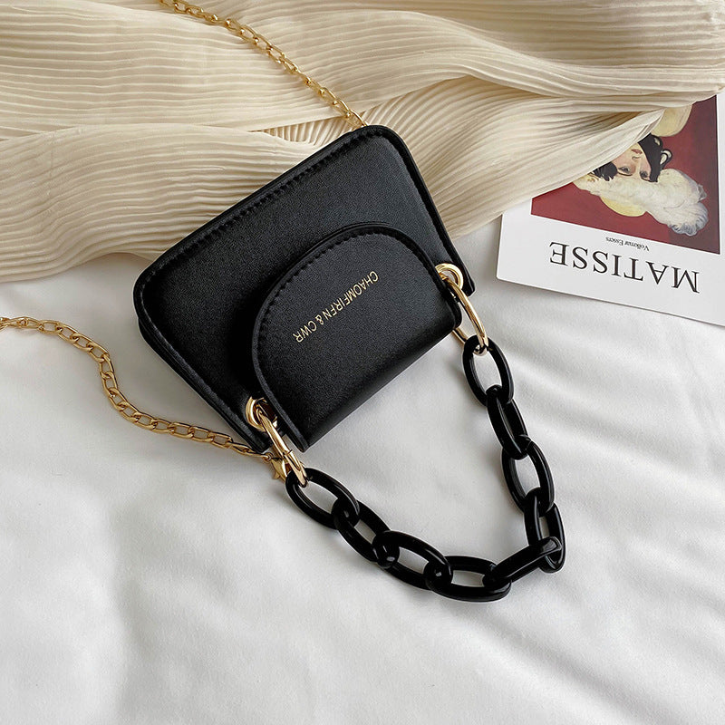 Women's Bag New Fashion Korean Style Chain Mini Lipstick Pack Shoulder Crossbody Portable Small Square Bag