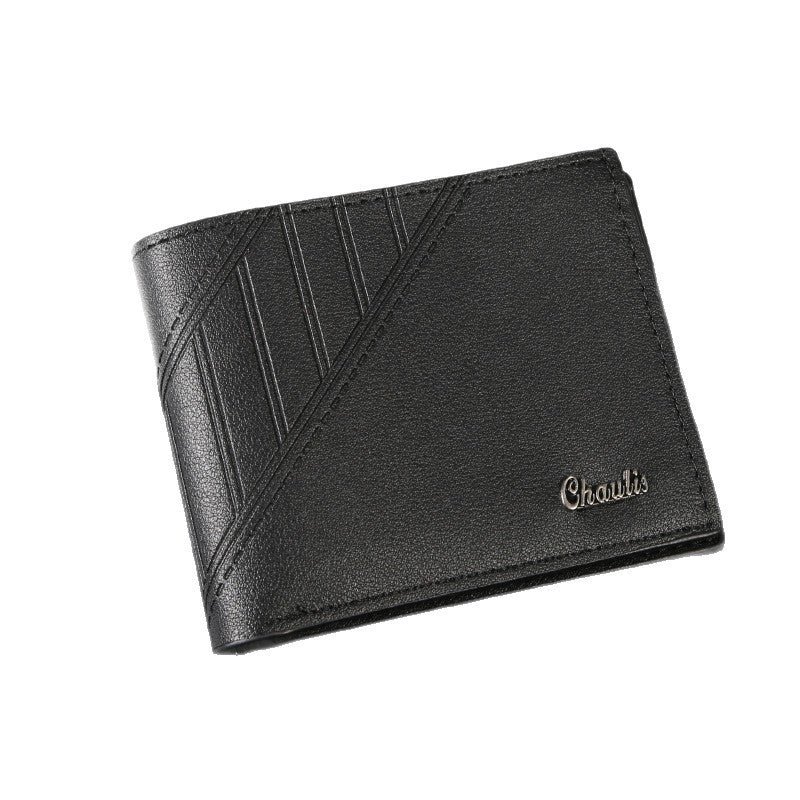 Men's Short Wallet Multiple Card Slots Lightweight and Wear-Resistant Pu Wallet with a Sense of Design Everyday Joker