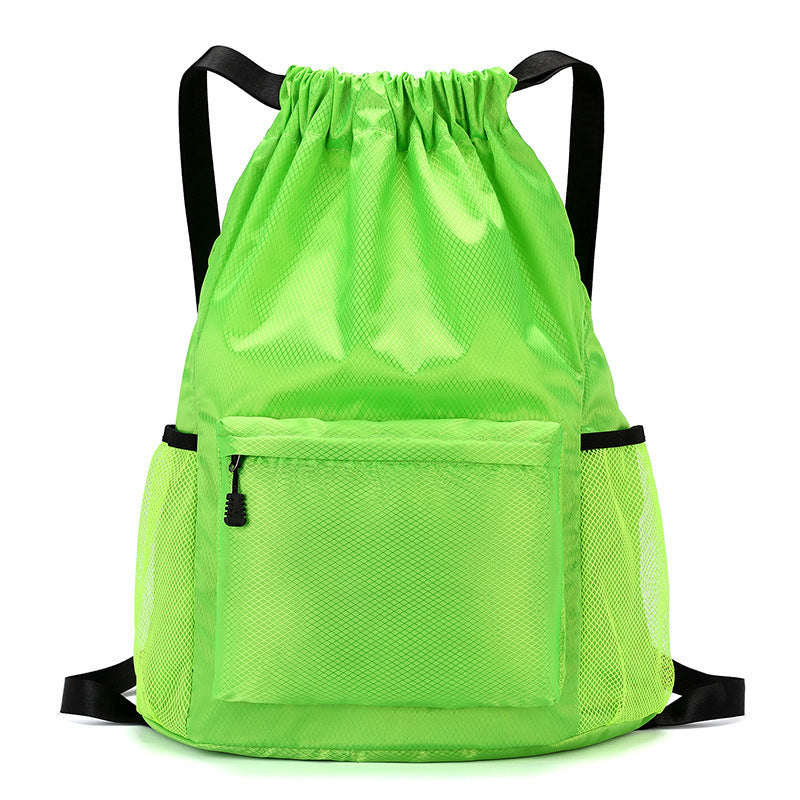 Women's Backpack Drawstring Bag Drawstring Sports Travel Backpack with Mesh Side Pocket and Front Zipper Pocket Suitable for Fitness Training Daily Use