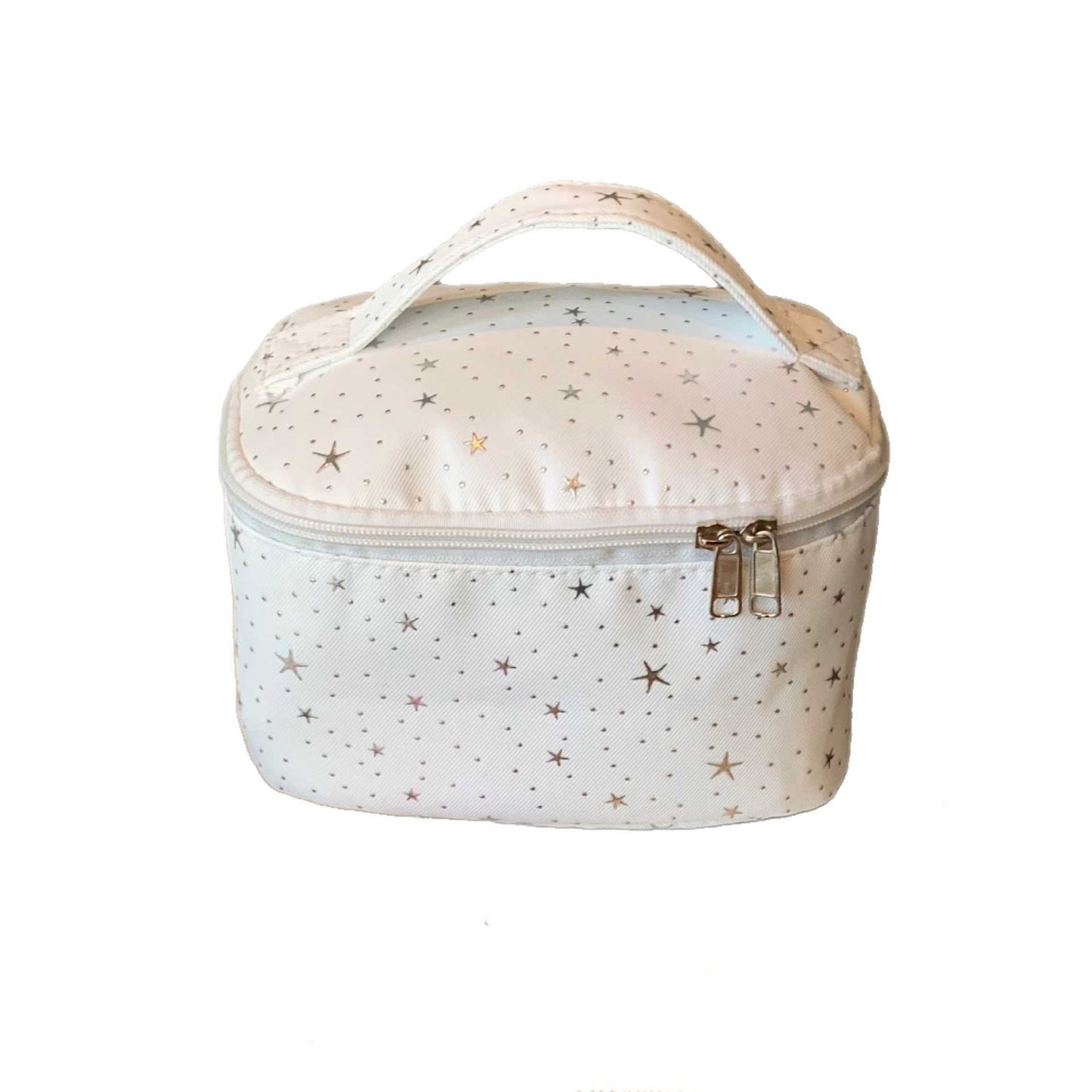 Star Pattern Cosmetic Bag for Women - Large Capacity, Portable Makeup Organizer with Multiple Compartments for Travel and Daily Use