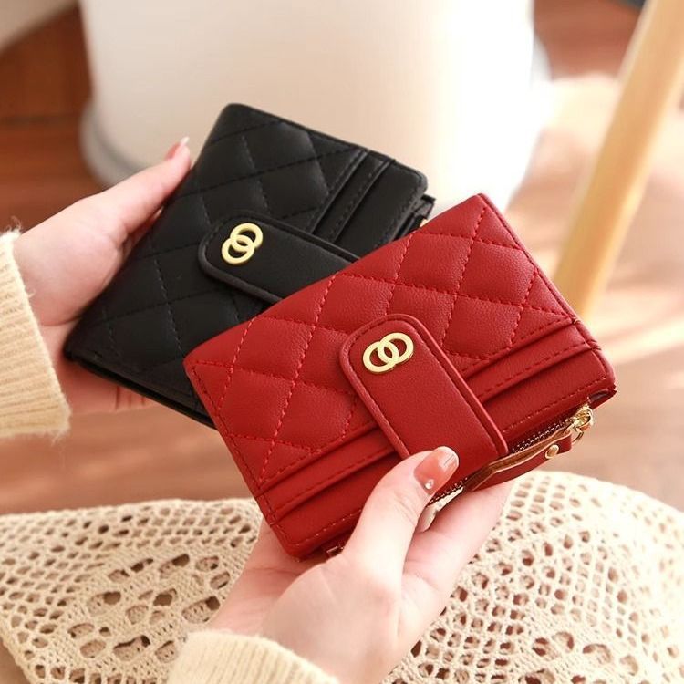 Classic Women's Real Soft Leather Wallet Fashion Solid Color Card Holder Multiple Card Slots Multifunctional Wallet Certificate Card Holder