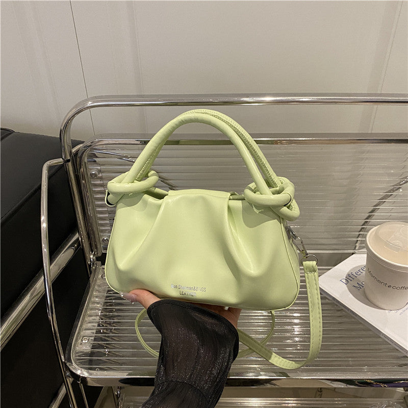 Elegant Pleated Cloud Bag for Women 2025 New Fashion Minimalist Shoulder Crossbody Handbag with Magnetic Closure and Soft PU Leather