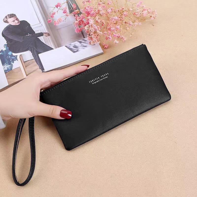 Korean Style Zipper Handbag Coin Purse Wallet New Women's Long Wallet Large Capacity Fashion All-Matching