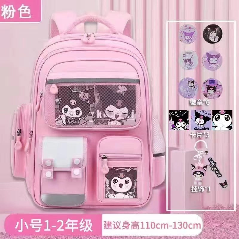 Cartoon Children's Schoolbag Burden-Reducing Spine Protection Large Capacity Breathable Waterproof