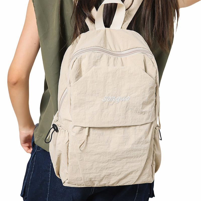 Japanese Style College Students Bag Trendy Cool Large Capacity Couple Backpack Korean Style Casual All-Matching Backpack