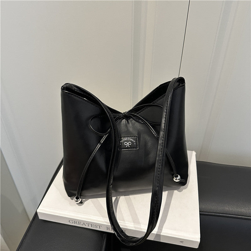 Chic Summer Tote Bag for Women with Drawstring Design and Soft PU Material, Perfect for Daily Casual Style
