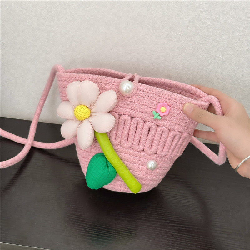 Summer New Woven Bag Women's Fashion All-Match Portable Crossbody Shoulder Bag