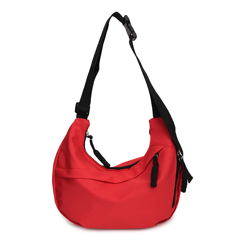 Simple Fashion Crossbody Dumpling Bag Women's Lightweight and Large Capacity Student Shoulder All-Matching Gym Bag