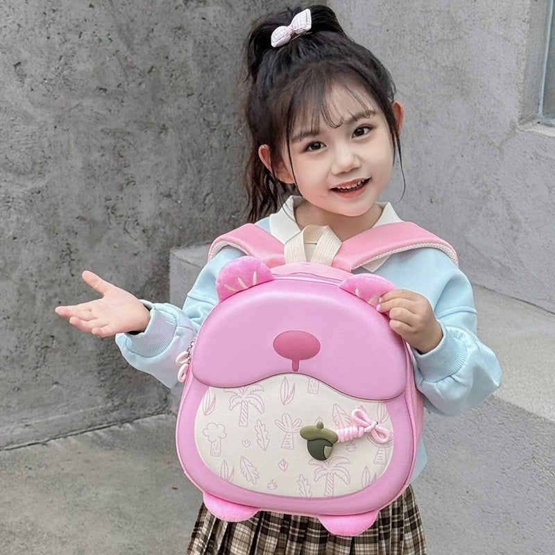 Cute Bear-Shaped Kids Backpack with Large Capacity and Lightweight Design for Preschool and Primary School
