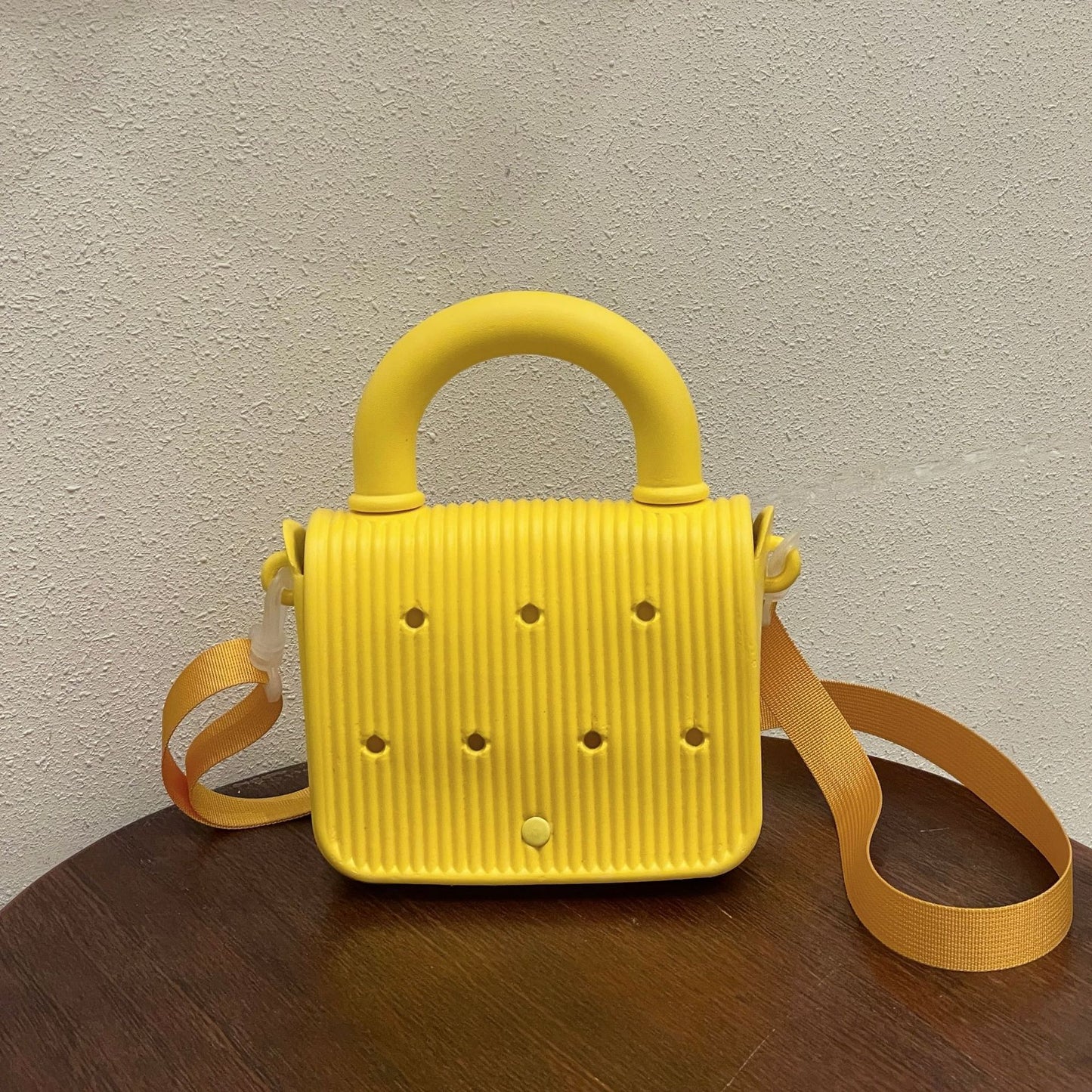 Exquisite Mini Small Square Bag Eva Solid Color Shoulder Strap Portable Minimalist Wear Match Unlock Commuter Dating All-Matching