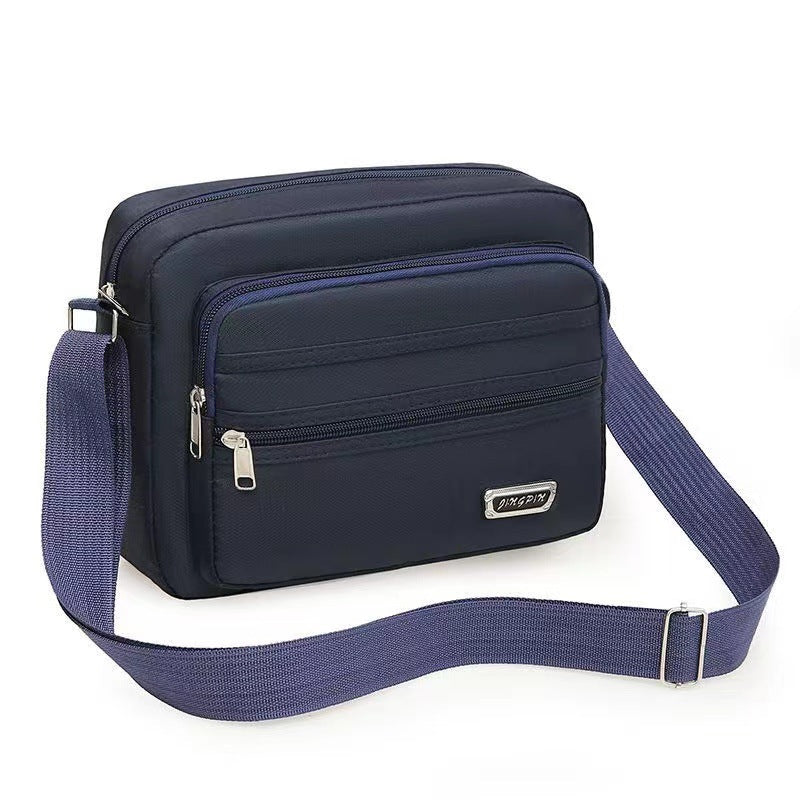 Fashionable Nylon Shoulder Bag with Multiple Pockets for Men and Women, Perfect for Daily Commute and Travel